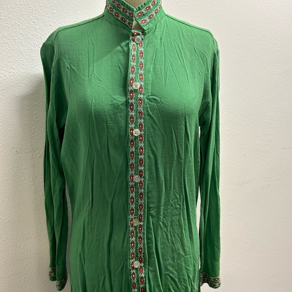 Vintage 60s Mustang Shop Green Shirt - Picture 6 of 6